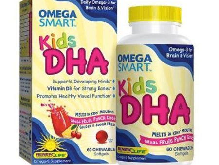 FDM Omega Smart Kids DHA 60 Count By Renew Life For Cheap