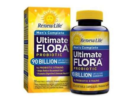 Ultimate Flora Men s Complete Probiotic 90 Billion 30 Veg Caps By Renew Life Sale