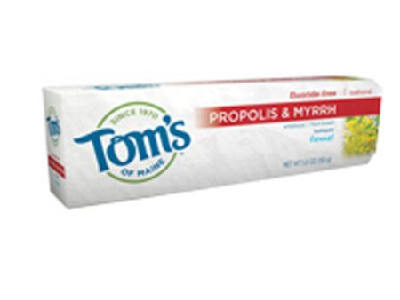 Propolis & Myrrh Fluoride Free Toothpaste Fennel 5.5 oz By Tom s Of Maine Hot on Sale