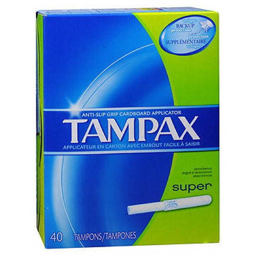 Tampax Tampons With Flushable Applicator Super Absorbancy 40 each By Tampax Online now