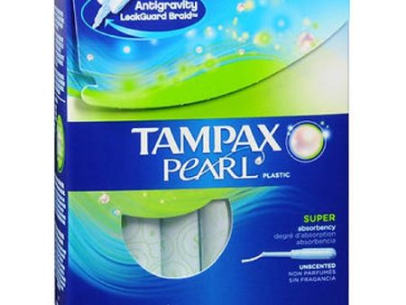 Tampax Pearl Tampons With Plastic Applicators Super Absorbency Unscented 18 each By Tampax Online now