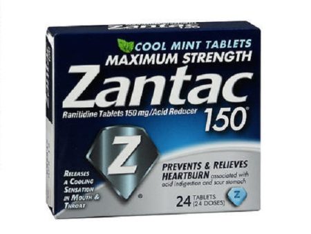 Zantac 150 Maximum Strength Acid Reducer Tablets Cool mint 24 tabs By Nubian Heritage Cheap