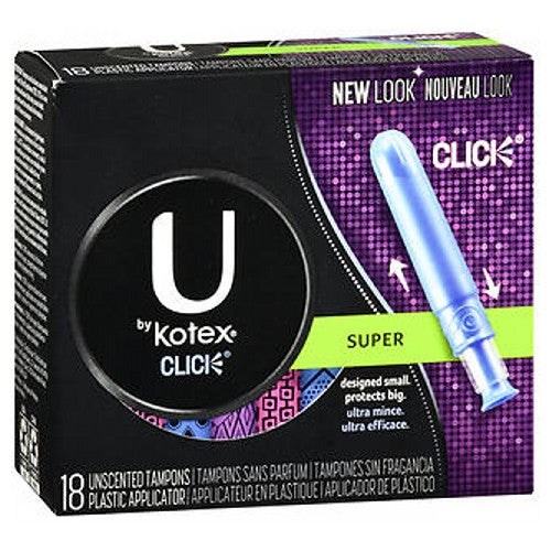 U By Kotex Click Tampons Unscented Super 18 each By U By Kotex Fashion