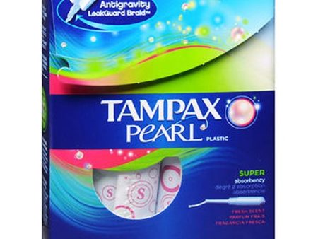 Tampax Pearl Tampons With Plastic Applicators Super Absorbency Fresh Scent 18 each By Tampax For Cheap