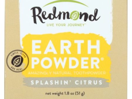 Earthpowder All Natural Tooth and Gum Powder Splashin Citrus 1.8 Oz By Redmond Life Fashion