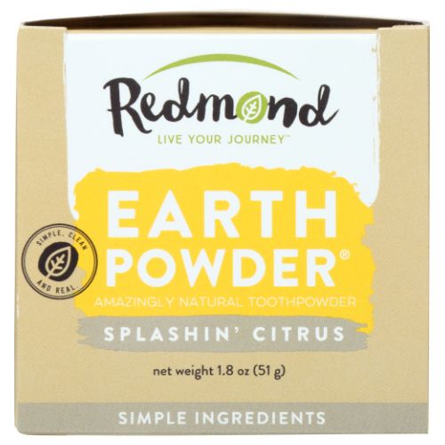 Earthpowder All Natural Tooth and Gum Powder Splashin Citrus 1.8 Oz By Redmond Life Fashion