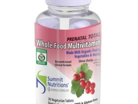 Organic Preanatal Whole Total 30 Tabs By Summit Nutritons Discount