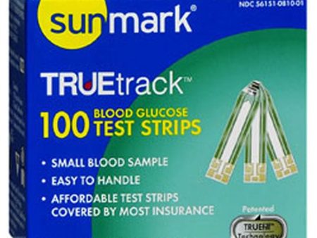 Sunmark Truetrack Blood Glucose Test Strips 100 each By Sunmark Supply