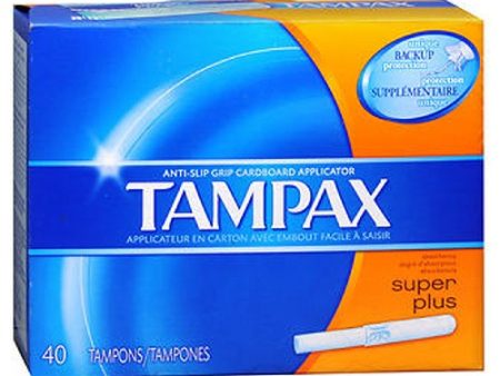 Tampax Tampons With Flushable Applicator Super Plus Absorbency 40 each By Tampax For Discount