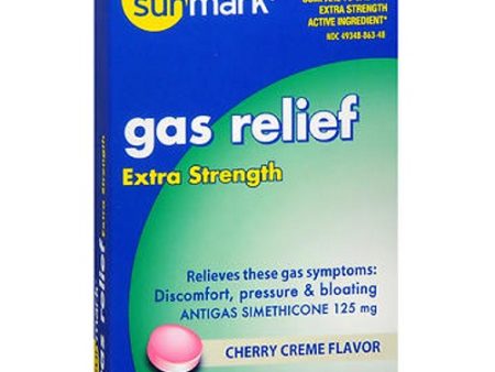 Sunmark Gas Relief Chewable Tablets Extra Strength Cherry Creme Flavor 18 Tabs By Sunmark Cheap