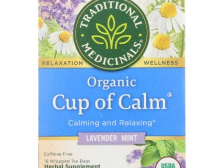 Organic Cup of Calm 16 Bags By Traditional Medicinals For Cheap