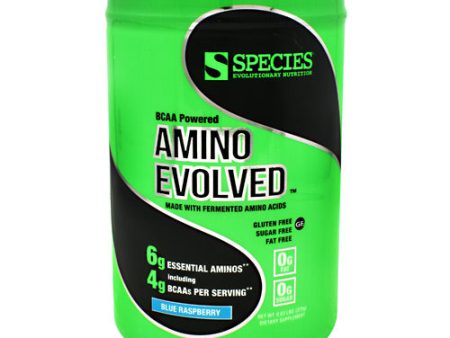 Amino Evolved Blue Raspberry 30 Servings By Species Nutrition Supply