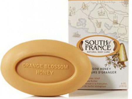 French Milled Oval Soap Orange Blossom Honey 6 oz By South Of France Soaps For Sale