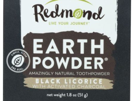 Earthpowder All Natural Tooth and Gum Powder Black Licorice 1.8 Oz By Redmond Life Fashion