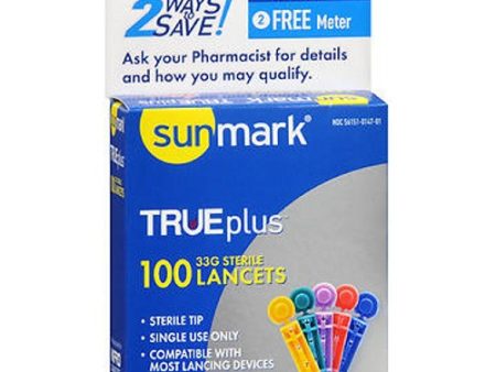 TRUEplus 33 G Sterile Lancets 100 Each By Sunmark For Cheap