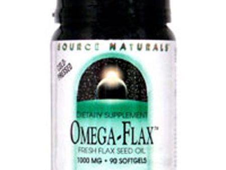 Cold-Pressed Omega-Flax Fresh Flax Seed Oil 90 SOFT GELS By Source Naturals Online now