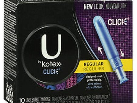 U By Kotex Click Tampons Unscented Regular 18 each By U By Kotex Hot on Sale