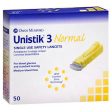 Unistik 3 Normal Safety Lancets 50 each By Owen Mumford Online