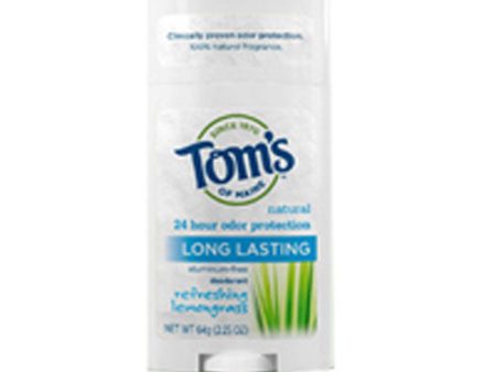 Deodorant Stick Long Lasting Lemongrass 2.25 oz By Tom s Of Maine For Cheap