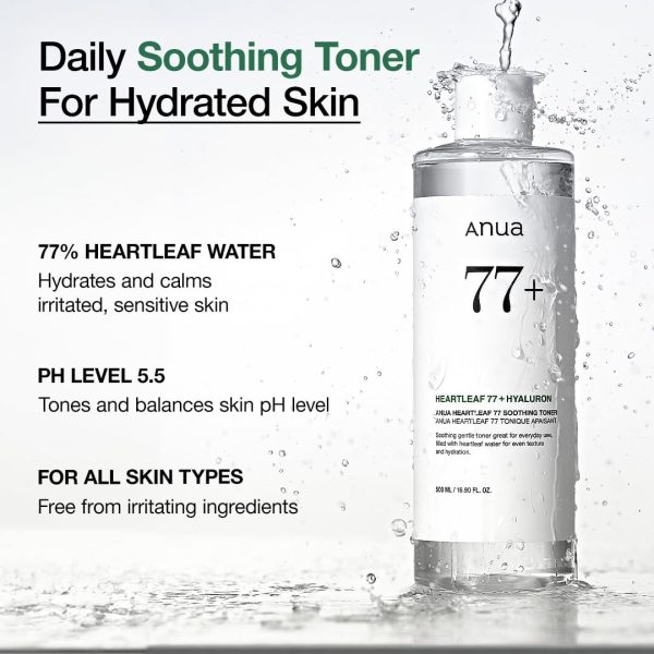 ANUA HEARTLEAF 77% SOOTHING TONER 250ml For Discount